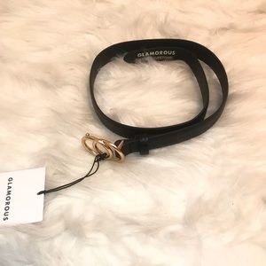 ASOS Glamorous Black Round Double Circle Belt